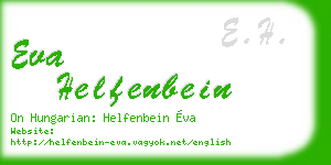 eva helfenbein business card